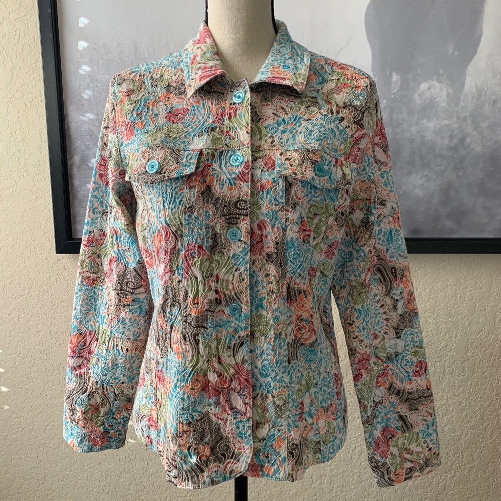 Joni B Light Textured Jacket Size Medium